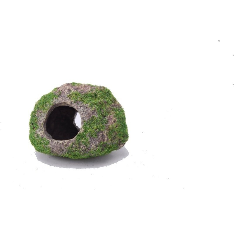 Aquatopia Round Rock with Moss 11 x 10 x 8cm