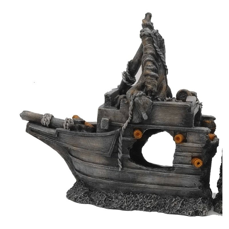Aquatopia Shipwreck Front Half Med 18 x 8 x 18 cm