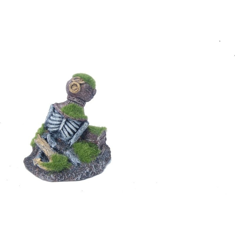 Aquatopia Skeleton with Moss 10 x 7 x 10 cm