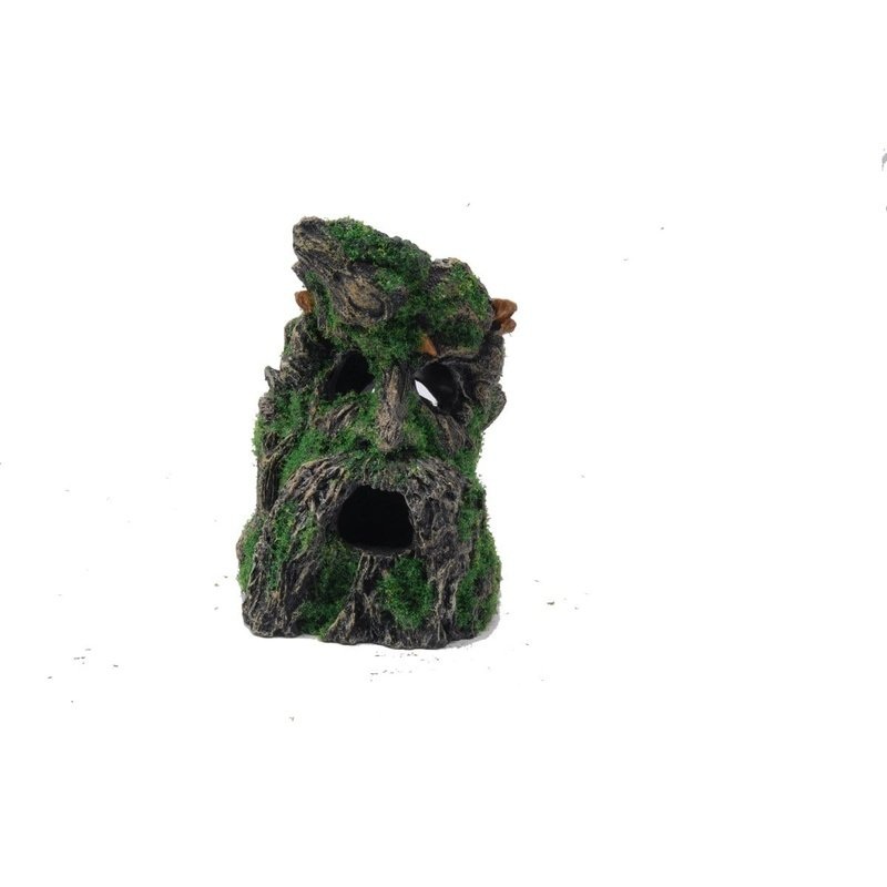 Aquatopia Tree Stump Face with Moss 11 x 11 x 15 cm