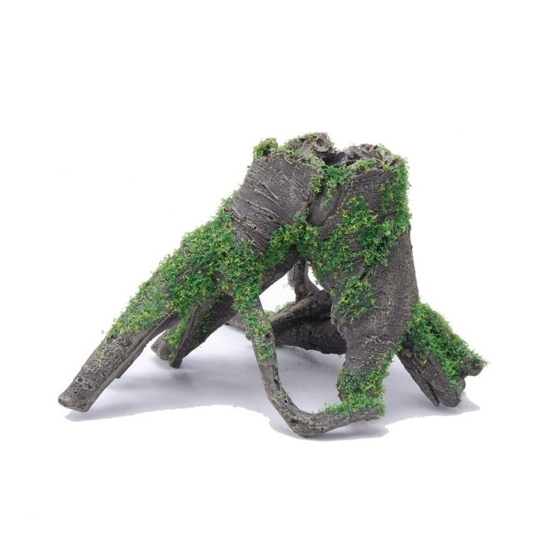 Aquatopia Tree Stump with Moss 16 x 12 x 10cm