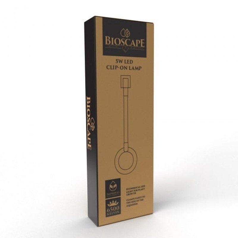 Bioscape LED Clip-on Lamp 5W Black for Cylindrical Aquariums and Bowls