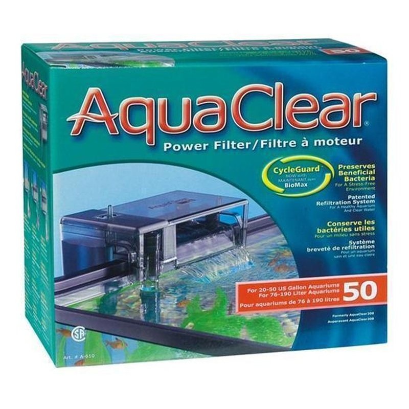 Aquaclear 50 Power Filter (757L/h, 76-190L)