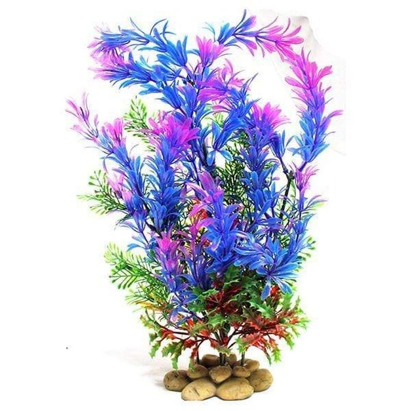 Aquatopia Blue Plant with Pebble Base 30cm