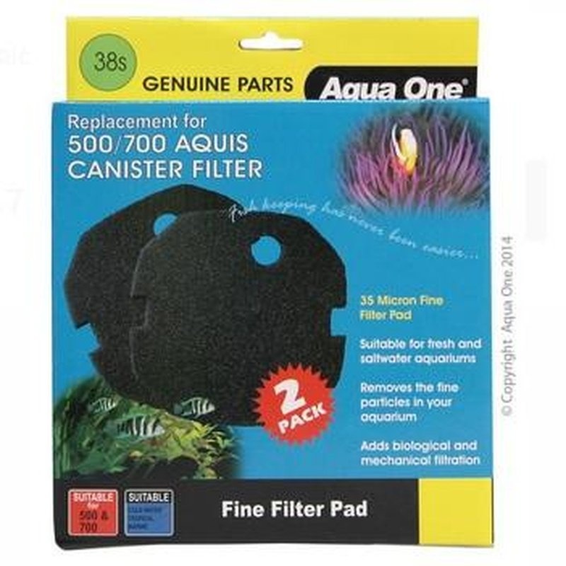 Aqua One Sponge 35ppi 2pk 38s - Aquis 500/700 - 25038s