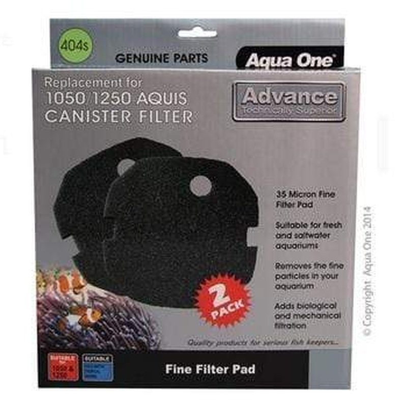 Aqua One Sponge 35ppi 2pk 404s - Aquis 1050/1250, Grandview 290 - 25404s