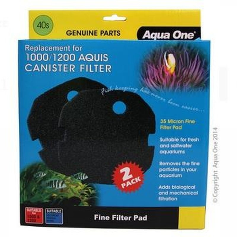 Aqua One Sponge 35ppi 2pk 40s - Aquis 1000/1200 - 25040s