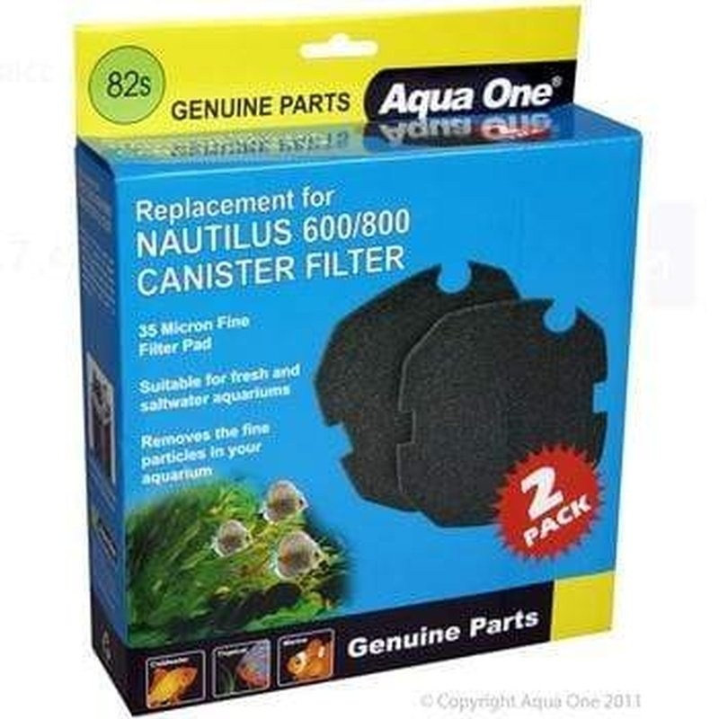 Aqua One Sponge 35ppi 2pk 82s - Nautilus 600/800, Brilliance 80 - 25082s