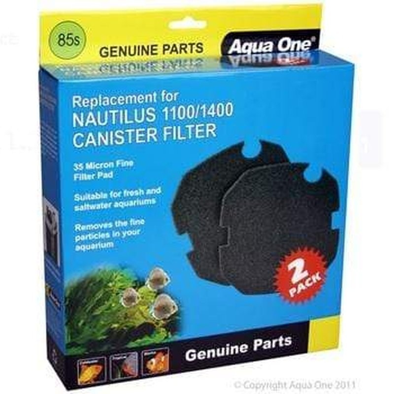 Aqua One Sponge 35ppi 2pk 85s - Nautilus 1100/1400, Brilliance 100/120/150 - 25085s