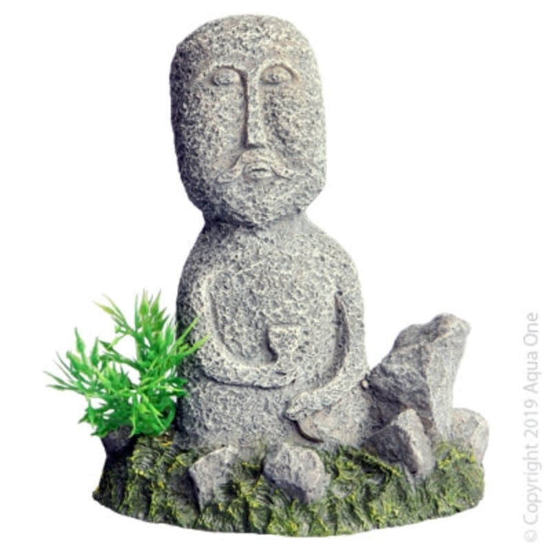 Aqua One Stone Face Man Rock Garden 10.5 x 7.5 x 12.5cm