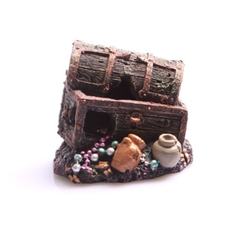 Aqua One Sunken Treasure Chest Small 7.5 x 7 x 6.5cm