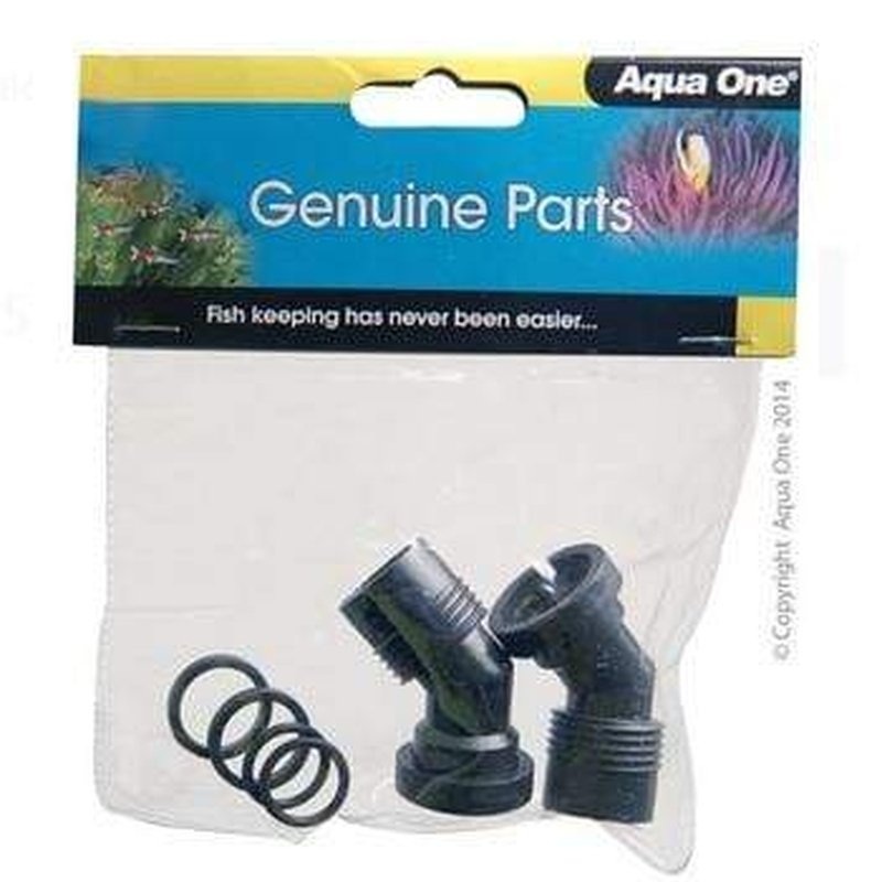 Aqua One Tap Connector Elbow 2pk - Aquis 1000 1200 1050 1250 VA650 750 - 10769n