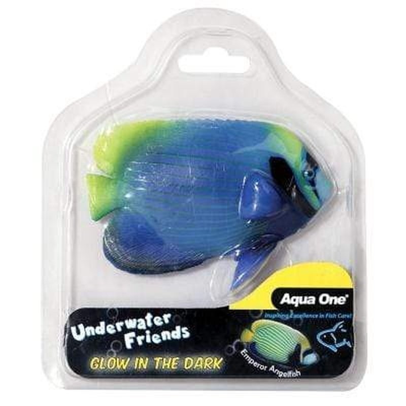 Aqua One Underwater Friends Glow in the Dark Floating Emperor Angelfish