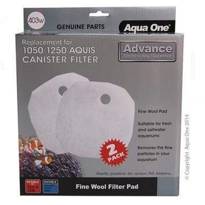 Aqua One Wool 2pk 403w - Aquis 1050/1250, Grandview 290 - 25403w