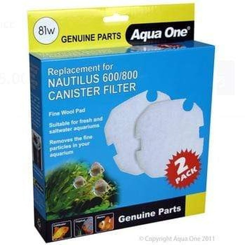 Aqua One Wool 2pk 81w - Nautilus 600/800, Brilliance 80 - 25081w