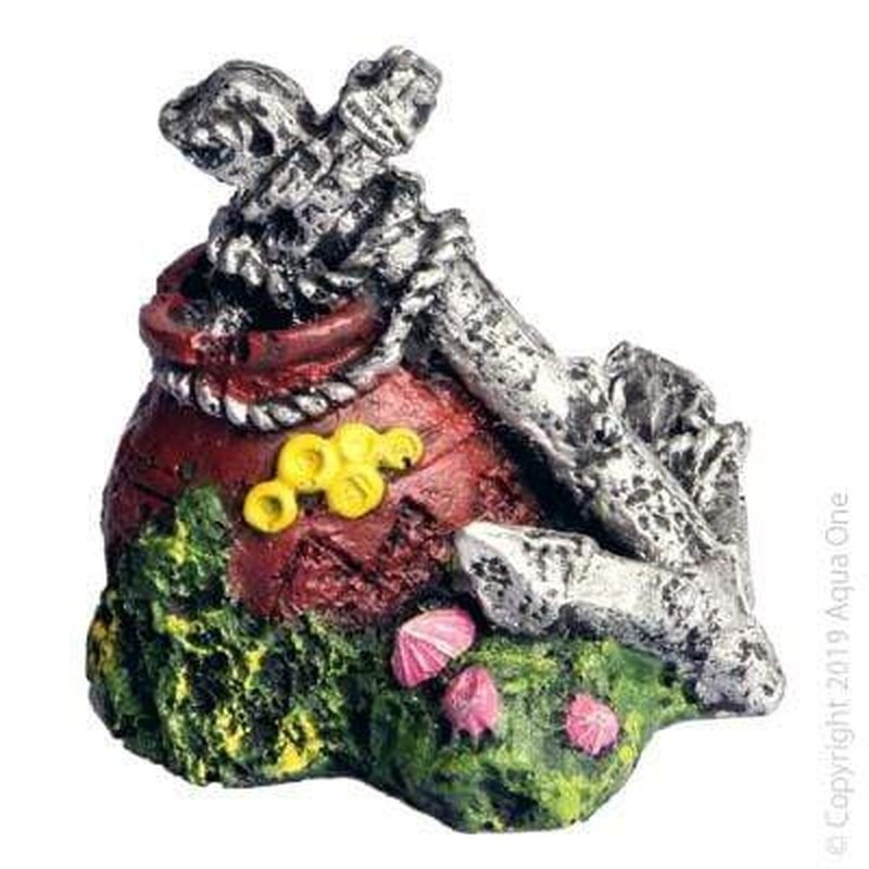 Aqua One Mini Anchor on Vase 6 x 4 x 7.5cm
