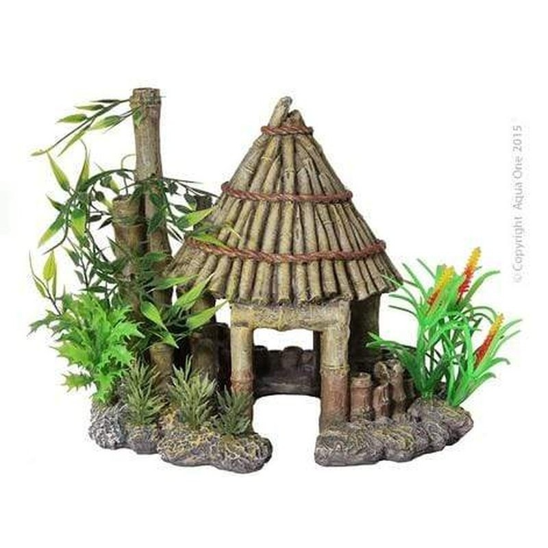 Aqua One Ornament Bamboo Gazebo Medium 21.5 x 17.5 x 18cm