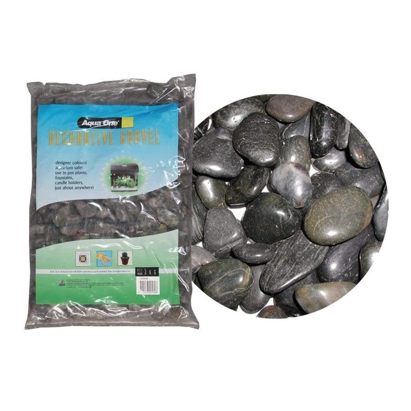 Aqua One Polished Black Stones 5kg