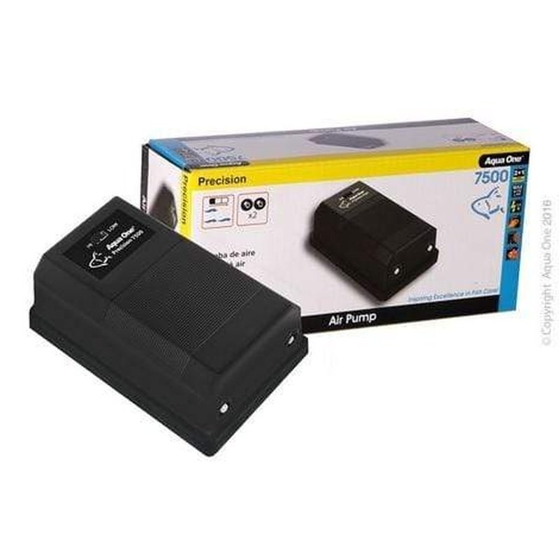 Aqua One Precision 7500 Air Pump Twin Outlet 2 x 180L/h