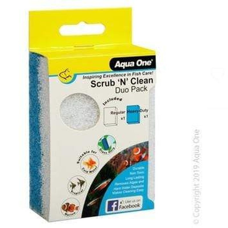 Aqua One Scrub N Clean Algae Pad Duo Pack