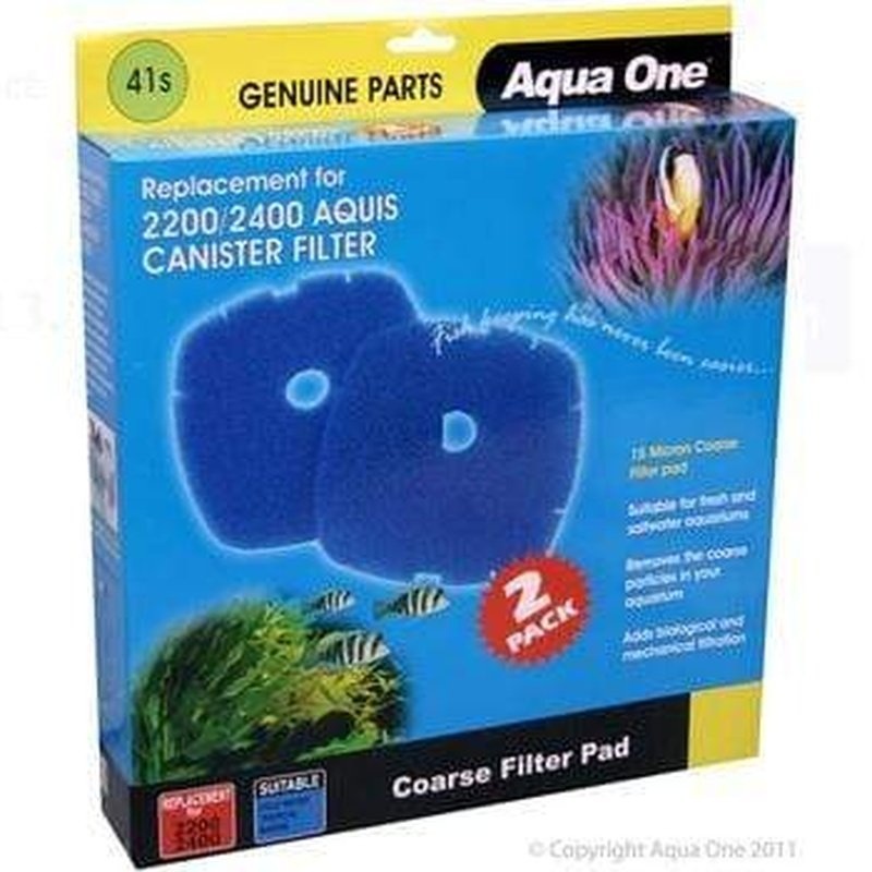 Aqua One Sponge 15ppi 2pk 41s - Nautilus 2700, Brilliance 180 - 25041s