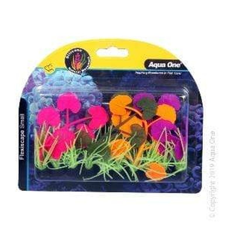 Aqua One Flexiscape Small Pennywort Purple, Pink and Orange Plant 10cm