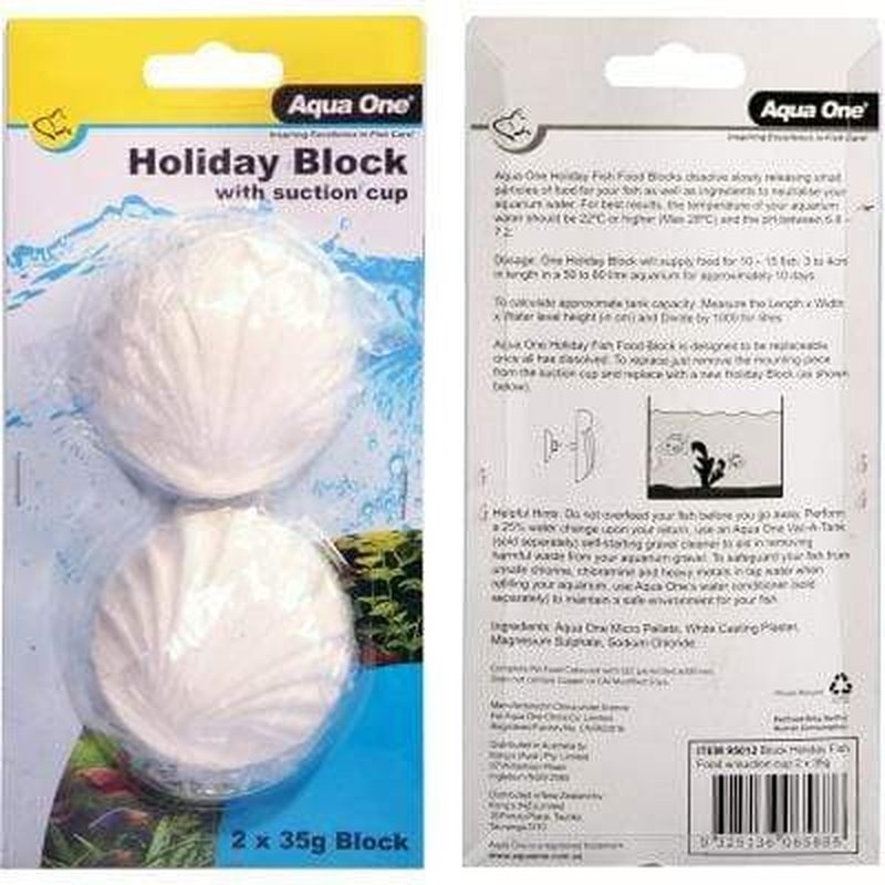 Aqua One Holiday Block with Suction Cup Twin Pack