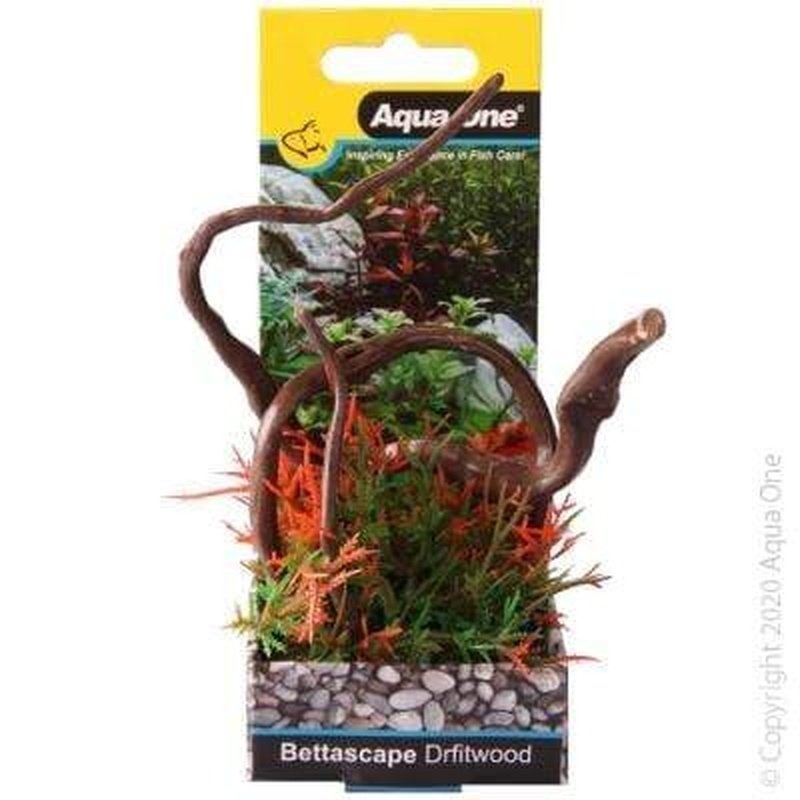 Aqua One Bettascape Tipped Fern Driftwood Red 15cm