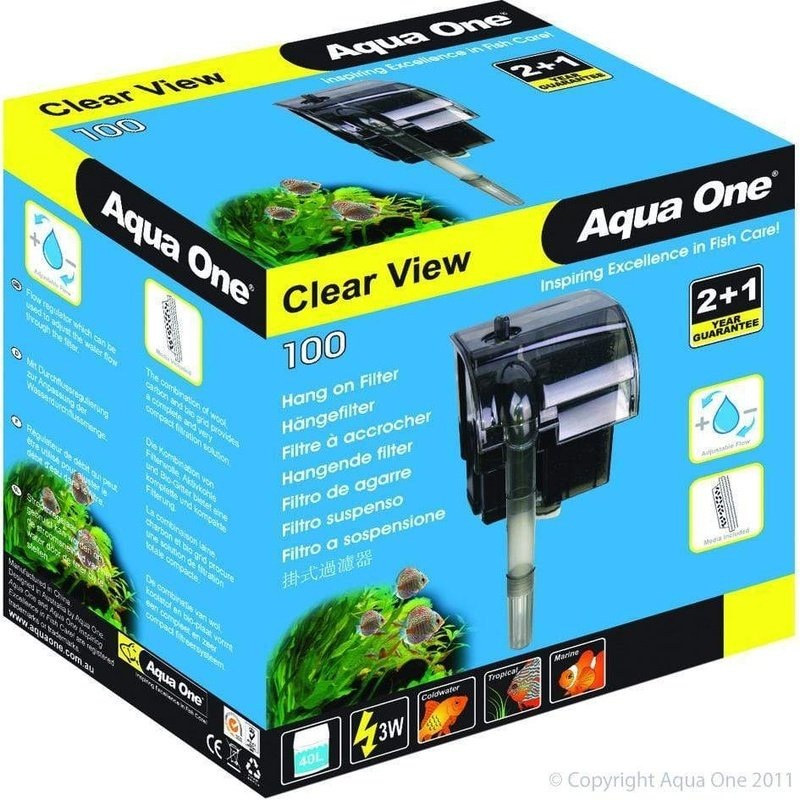 Aqua One ClearView 100 Hang On Filter (40L, 180L/h)