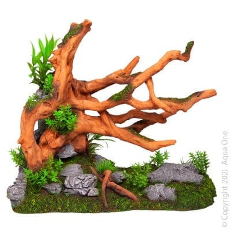 Aqua One Ecoscape Driftwood Light on Rock Garden Large 32.5 x 18.5 x 27.5cm