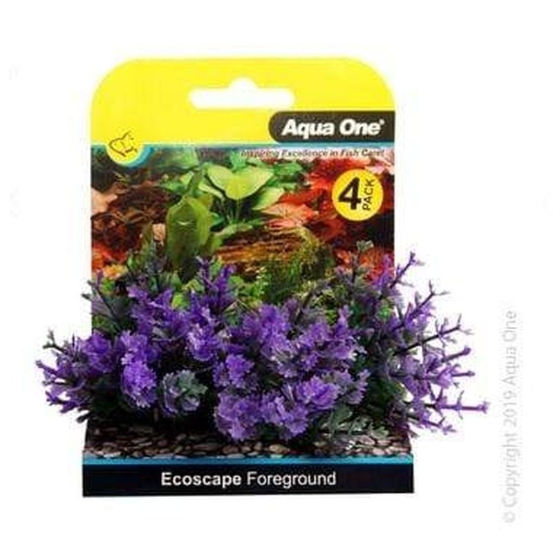 Aqua One Ecoscape Foreground Catspaw 5cm Purple 4 Pack