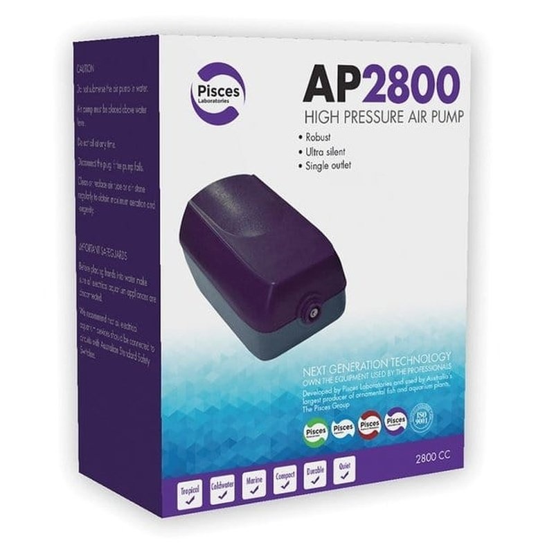 Pisces High Pressure Air Pump AP2800 Single Outlet (up to 100L)