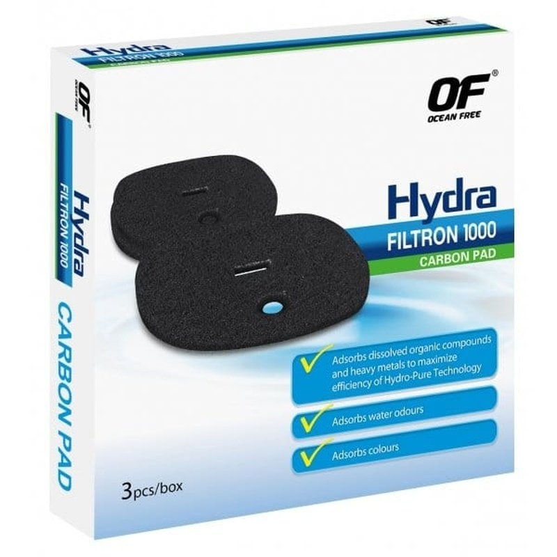 Ocean Free Hydra Filtron 1000 Carbon Pad 3 Pack