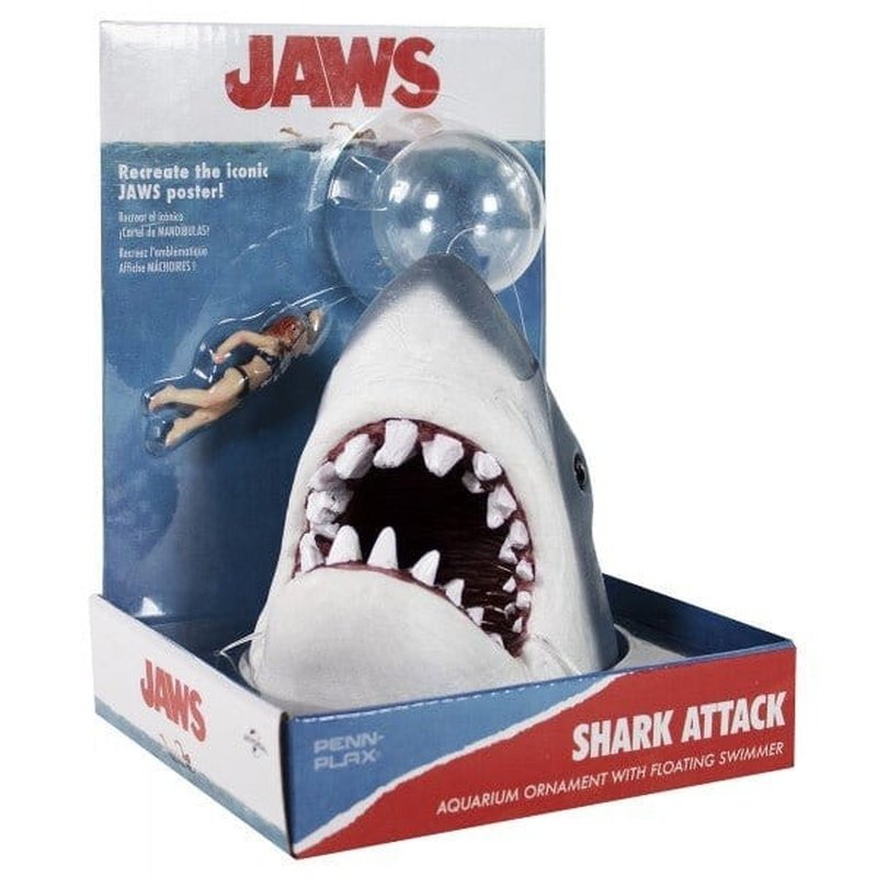 Penn-Plax Jaws Attack With Floating Swimmer Large 14 x 12cm