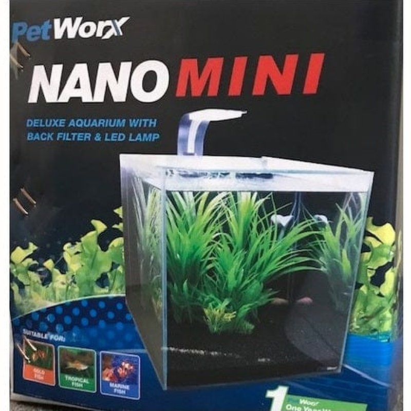 PetWorx Nano Mini Aquarium 10L 22 x 22 x 22cm