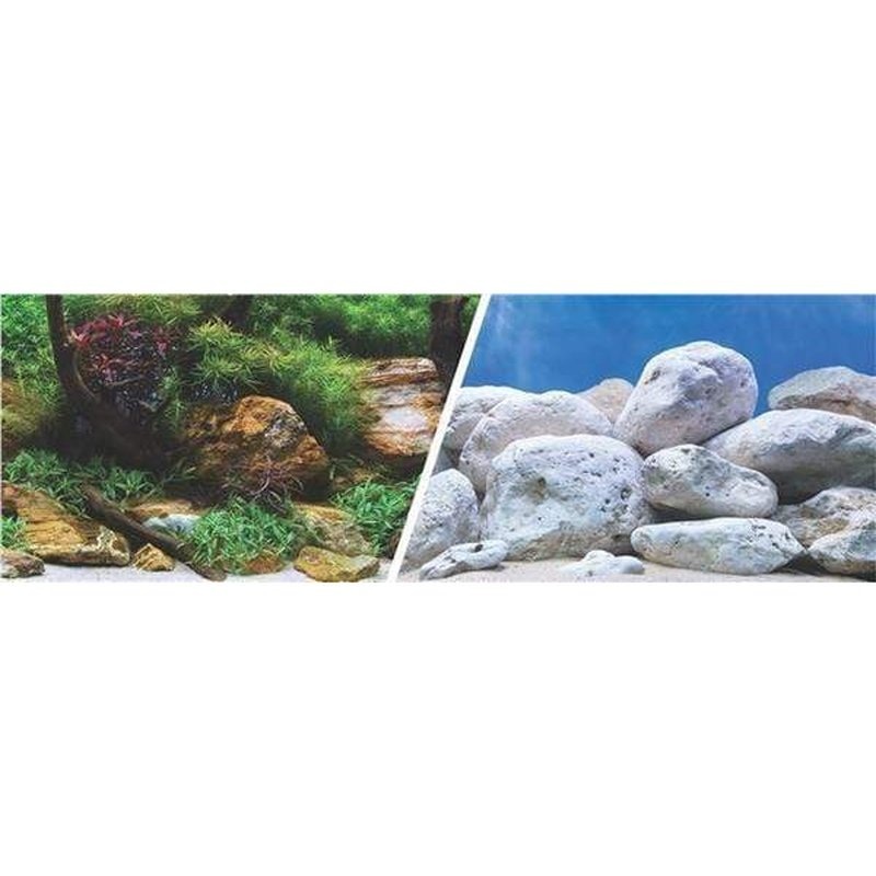 Marina Seaview Background Aquatic Garden/Bright Stones 30cm High