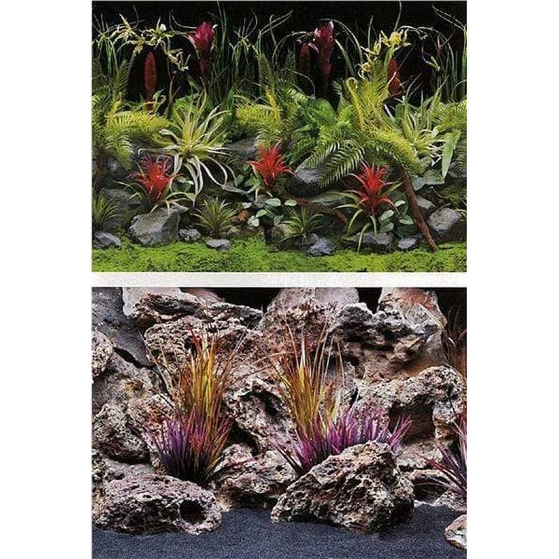 Marina Seaview Background Jungle Flora/Red Lace 30 x 60cm
