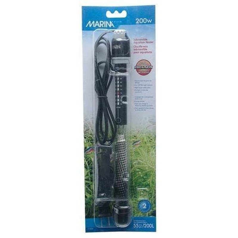 Marina Submersible Aquarium Heater 200W 27cm (200L)