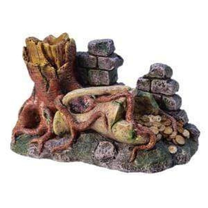 Neptune Middle Earth Tree Trunk with Rock 24 x 14 x 13cm