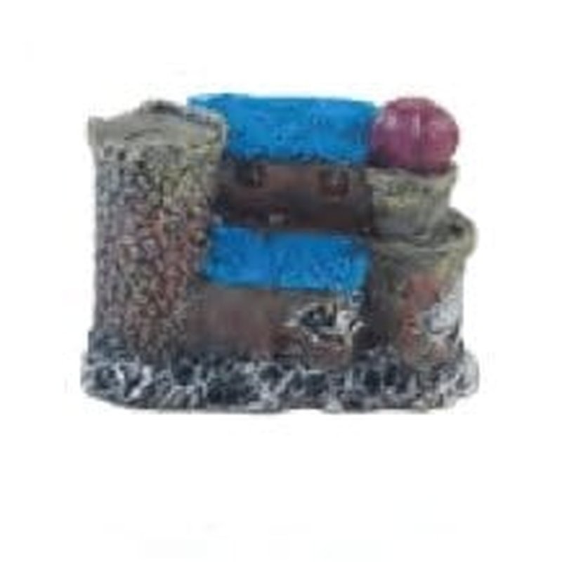 Neptune Mini House Blue Roof 6cm
