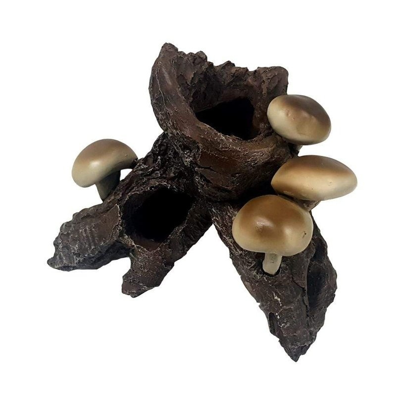 iPetz Mushrooms on Driftwood 19 x 11 x 16cm