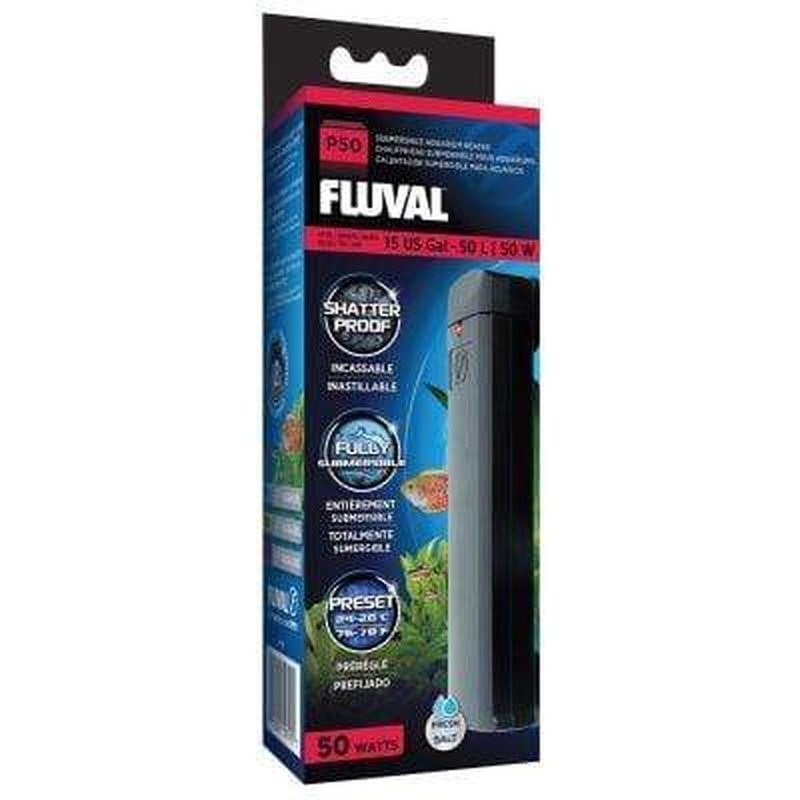 Fluval P50 Pre-set Submersible Heater 50W 15.5cm (50L)