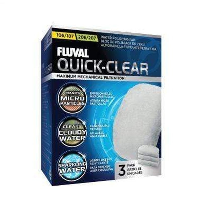 Fluval Quick-Clear Water Polishing Pad for 106/107 & 206/207 3 Pack