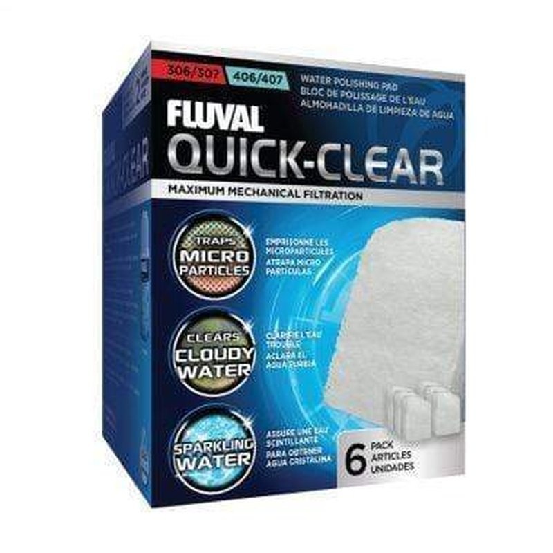 Fluval Quick-Clear Water Polishing Pad for 306/307 & 406/407 6 Pack