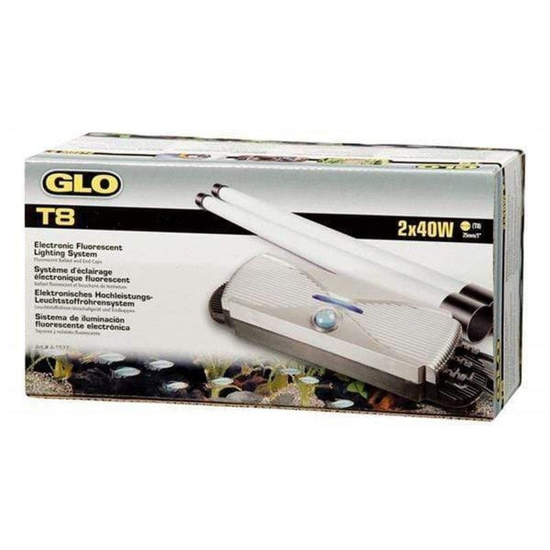 Hagen GLO T8 Double Electronic Fluorescent Lighting System for 2 x 40 W bulbs