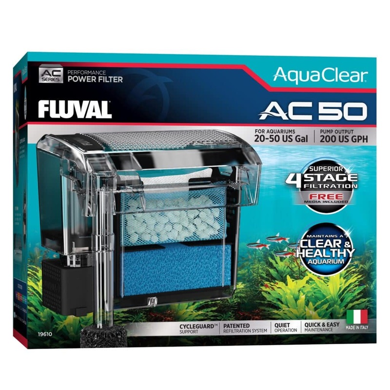 Fluval Aquaclear Hang on Filter AC50 (757L/h, 76-190L)