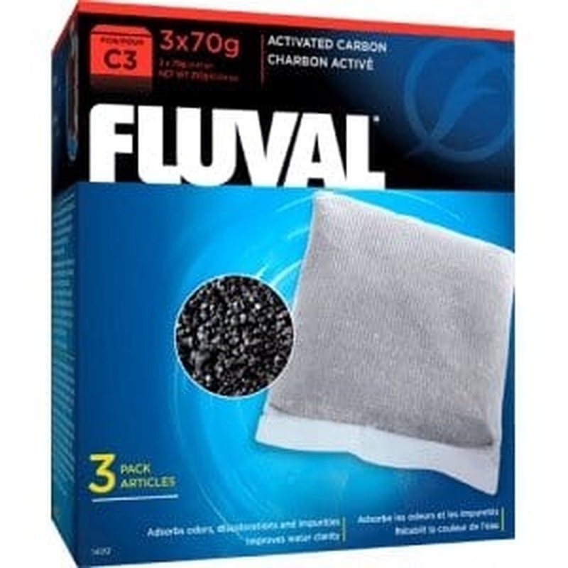 Fluval C3 Filter Carbon 3 x 70g