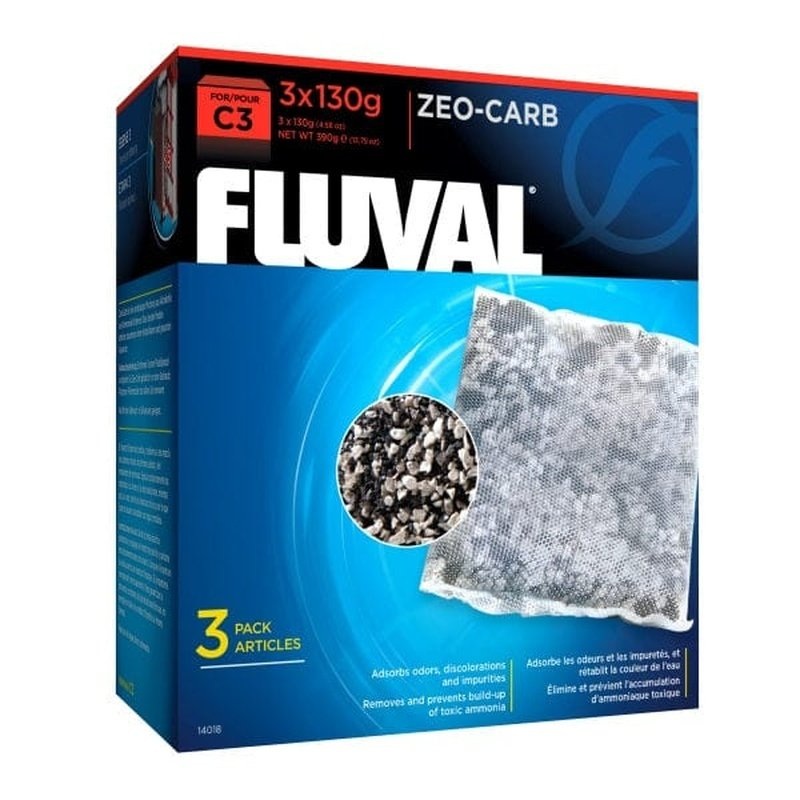 Fluval C3 Hang On Filter Zeo-Carb 3 x 130g