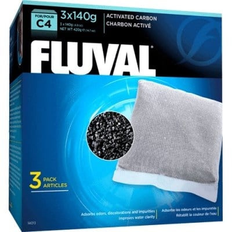 Fluval C4 Filter Carbon 3 x 140g