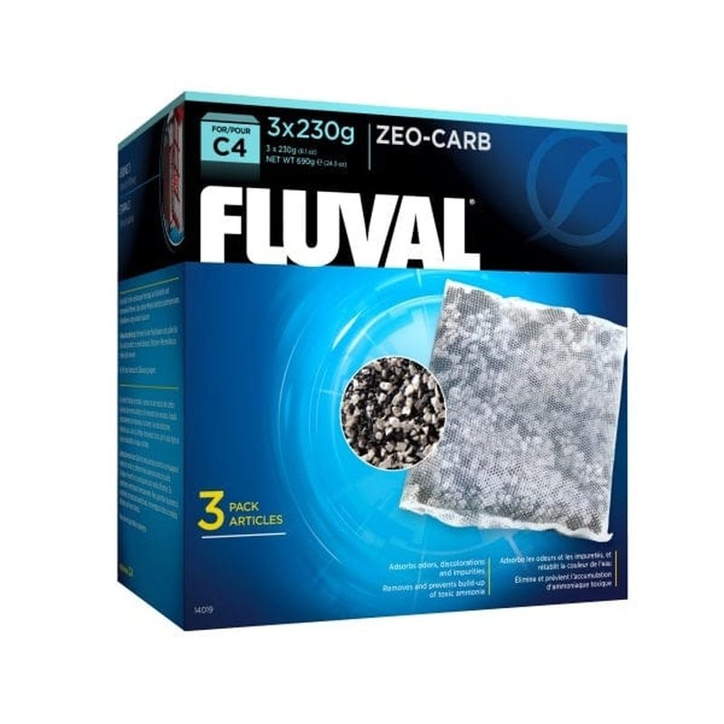 Fluval C4 Hang On Filter Zeo-Carb 3 x 230g